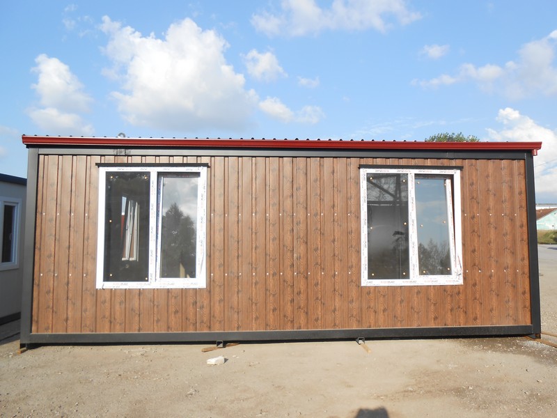 4 Adet 42 M² BIRLESIM CATILI KONTEYNER-DIŞI AHŞAP DESENLİ SAC-İÇİ BETOPAN/FULL