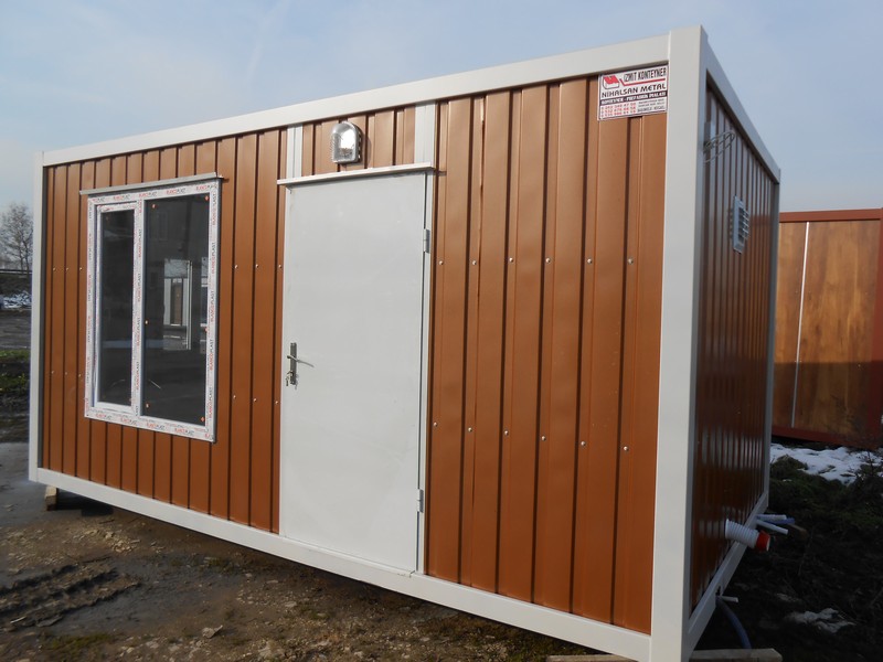 15 M² DIŞI KAHVERENGİ SAC-İÇİ LAMİNA KONTEYNER-FULL