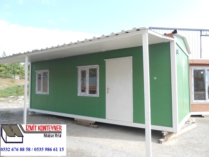 21 M² ÇATILI-SUNDURMALI- DIŞI BOYALI BETOPAN-İÇİ LAMİNA KONTEYNER/FULL