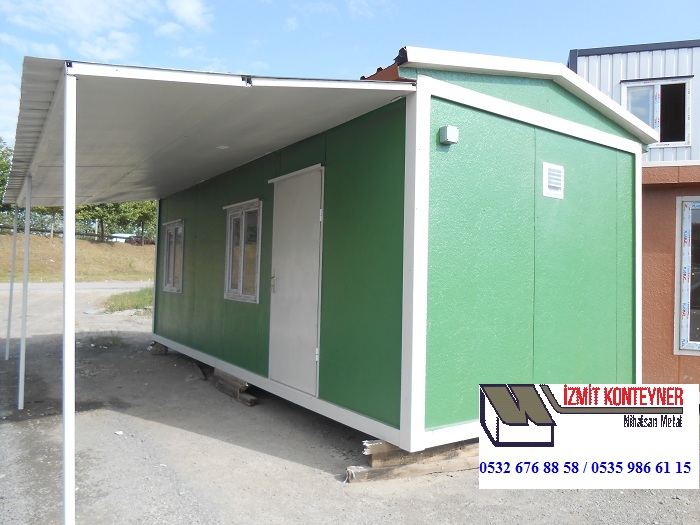 21 M² ÇATILI-SUNDURMALI- DIŞI BOYALI BETOPAN-İÇİ LAMİNA KONTEYNER/FULL