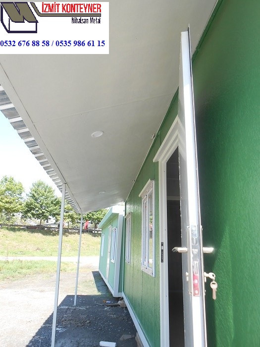 21 M² ÇATILI-SUNDURMALI- DIŞI BOYALI BETOPAN-İÇİ LAMİNA KONTEYNER/FULL